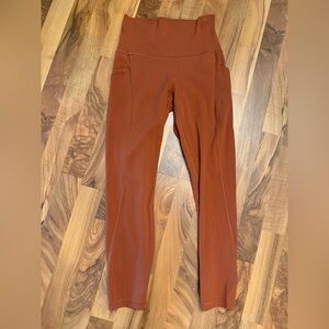 Lululemon High Rise Align Leggings With Pockets Date Brown  Size 6 25”